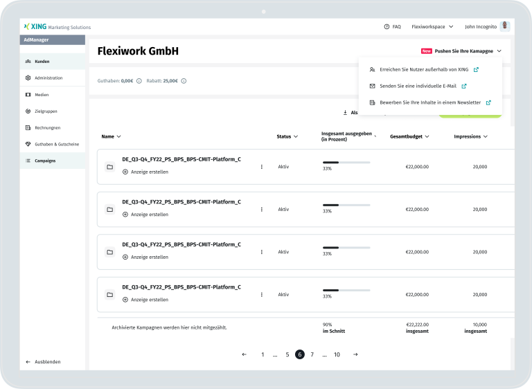 MSH 23 Campaigns Dashboard
