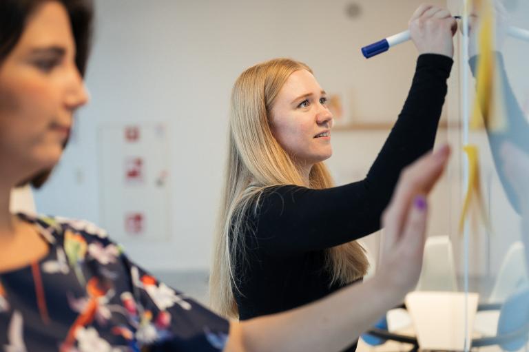MSH 23 Zwei Frauen arbeiten an Flipchart