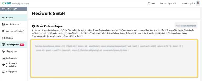 Basis Code Beispiel 