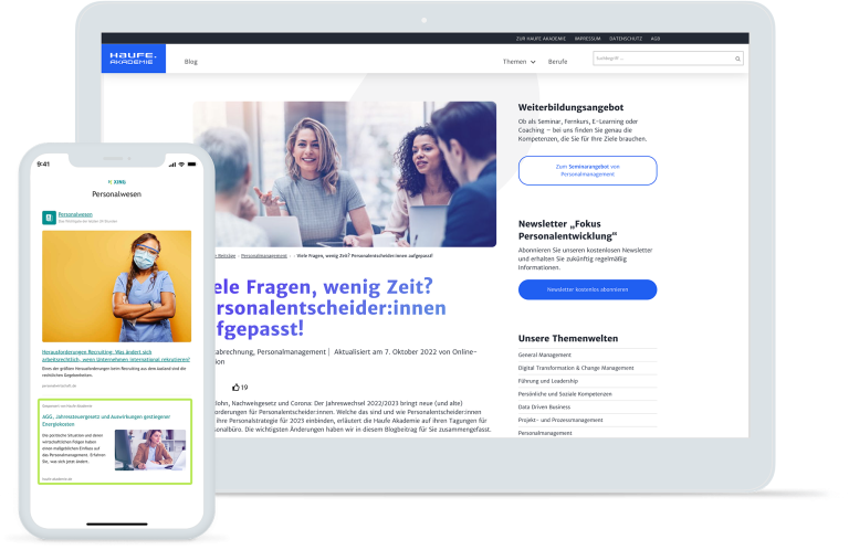 XMS 23 Haufe Akademie Mockup